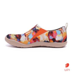 uin 西班牙原創設計 女鞋 帆布鞋 懶人鞋 小魔女彩繪休閒鞋W0101003