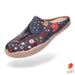 uin 西班牙原創設計 女鞋 半包鞋 半拖鞋 帆布鞋 懶人鞋 許願彩繪休閒鞋W1122574