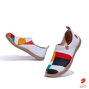 uin 西班牙原創設計 男鞋 帆布鞋 懶人鞋 延伸彩繪休閒鞋M1010393