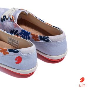 uin 西班牙原創設計 女鞋 帆布鞋 懶人鞋 伊利特2田園花雨彩繪休閒鞋W1620749