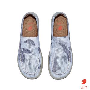 uin 西班牙原創設計 男鞋 帆布鞋 懶人鞋 樂褔鞋 冬日之海彩繪休閒鞋M1950410