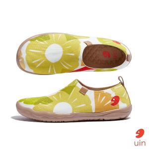 uin 西班牙原創設計 女鞋 帆布鞋 懶人鞋 菠蘿片彩繪休閒鞋W1010577