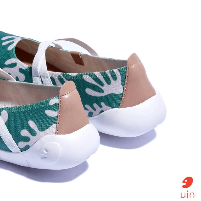uin 西班牙原創設計 女鞋 帆布鞋 懶人鞋 梅若卡7綠野彩繪休閒鞋W1620732