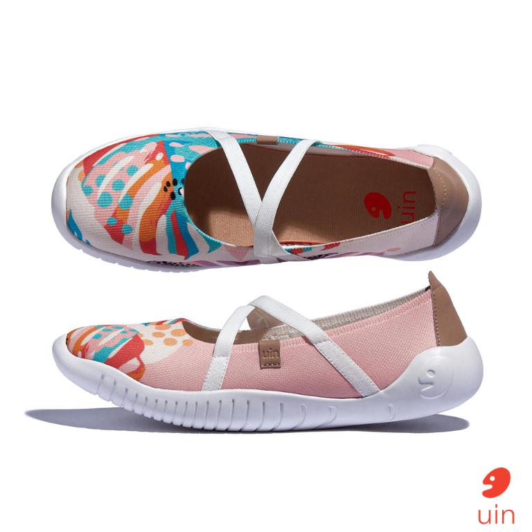 uin 西班牙原創設計 女鞋 帆布鞋 懶人鞋 梅若卡7彩田彩繪休閒鞋W1620733