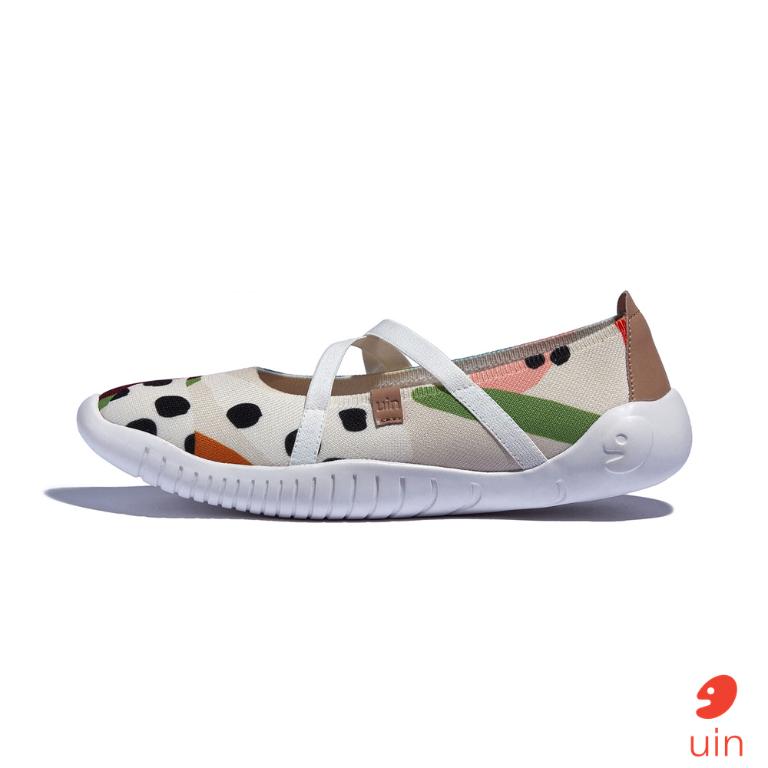 uin 西班牙原創設計 女鞋 帆布鞋 懶人鞋 梅若卡7繪春彩繪休閒鞋W1620734