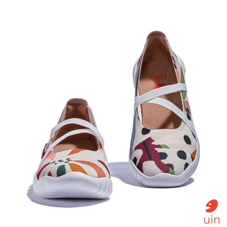 uin 西班牙原創設計 女鞋 帆布鞋 懶人鞋 梅若卡7繪春彩繪休閒鞋W1620734