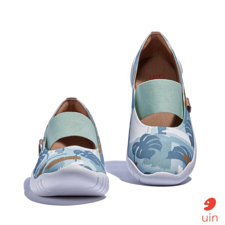 uin 西班牙原創設計 女鞋 帆布鞋 懶人鞋 梅若卡6夏日池塘彩繪休閒鞋W1620728