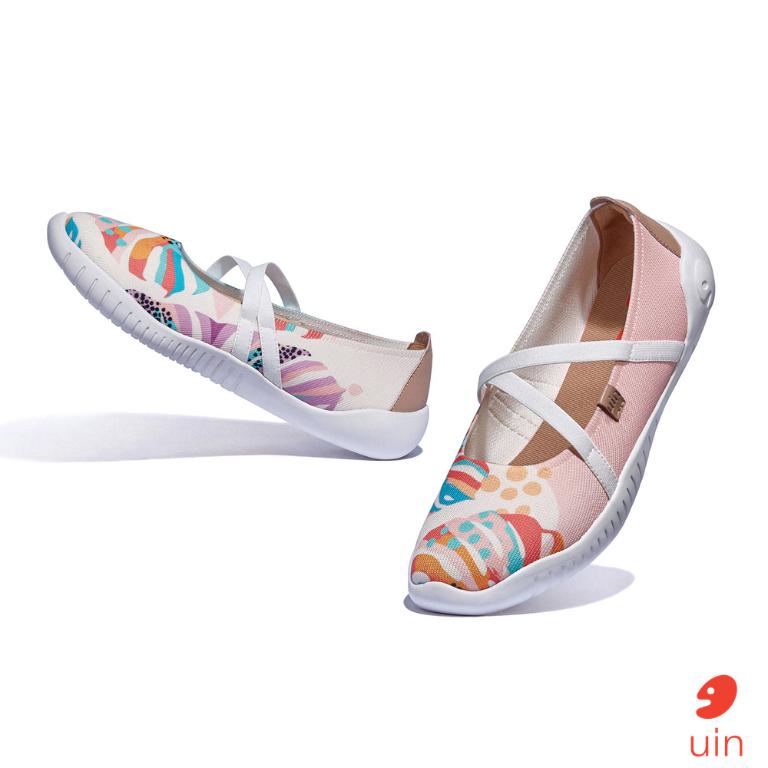 uin 西班牙原創設計 女鞋 帆布鞋 懶人鞋 梅若卡7彩田彩繪休閒鞋W1620733
