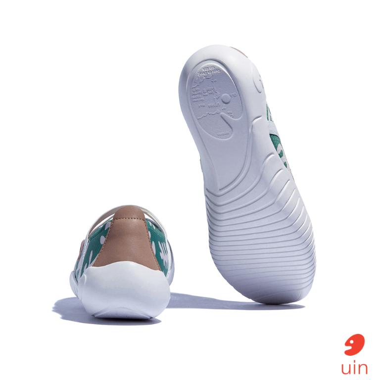 uin 西班牙原創設計 女鞋 帆布鞋 懶人鞋 梅若卡7綠野彩繪休閒鞋W1620732