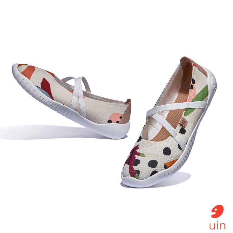 uin 西班牙原創設計 女鞋 帆布鞋 懶人鞋 梅若卡7繪春彩繪休閒鞋W1620734