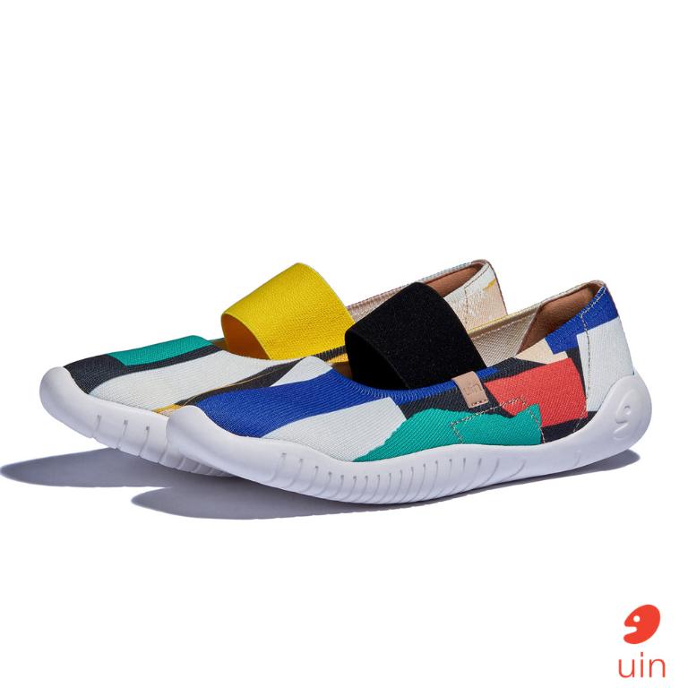uin 西班牙原創設計 女鞋 帆布鞋 懶人鞋 梅若卡6彩雲漫天彩繪休閒鞋W1620729