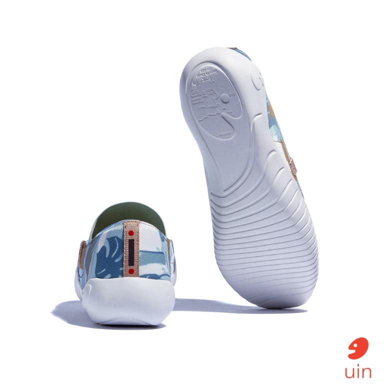 uin 西班牙原創設計 女鞋 帆布鞋 懶人鞋 梅若卡6夏日池塘彩繪休閒鞋W1620728