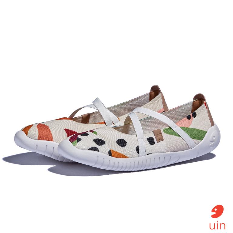uin 西班牙原創設計 女鞋 帆布鞋 懶人鞋 梅若卡7繪春彩繪休閒鞋W1620734