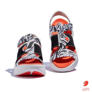 uin 西班牙原創設計 女鞋 厚底鞋 增高鞋 涼鞋 黑白豹紋彩繪休閒鞋W1210740