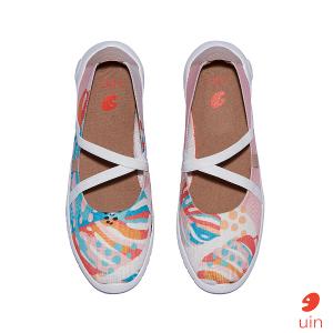 uin 西班牙原創設計 女鞋 帆布鞋 懶人鞋 梅若卡7彩田彩繪休閒鞋W1620733