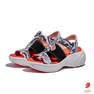 uin 西班牙原創設計 女鞋 厚底鞋 增高鞋 涼鞋 黑白豹紋彩繪休閒鞋W1210740