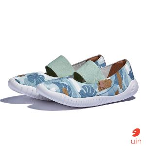 uin 西班牙原創設計 女鞋 帆布鞋 懶人鞋 梅若卡6夏日池塘彩繪休閒鞋W1620728