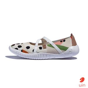 uin 西班牙原創設計 女鞋 帆布鞋 懶人鞋 梅若卡7繪春彩繪休閒鞋W1620734