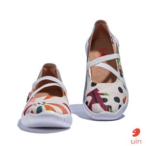 uin 西班牙原創設計 女鞋 帆布鞋 懶人鞋 梅若卡7繪春彩繪休閒鞋W1620734