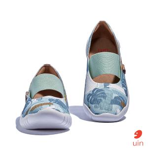 uin 西班牙原創設計 女鞋 帆布鞋 懶人鞋 梅若卡6夏日池塘彩繪休閒鞋W1620728