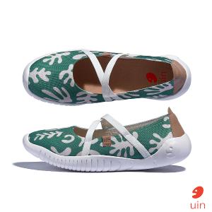 uin 西班牙原創設計 女鞋 帆布鞋 懶人鞋 梅若卡7綠野彩繪休閒鞋W1620732