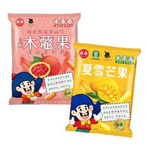 【太陽農場】米乖乖 台東限定綜合包 夏雪芒果6包+木虌果哈密瓜風味 6包