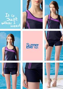 【Summer Love 夏之戀】大女長版二件式泳衣-S23719