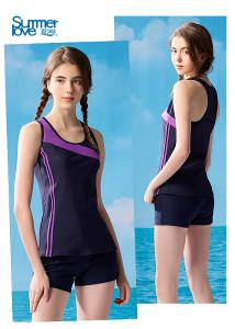 【Summer Love 夏之戀】大女長版二件式泳衣-S23719