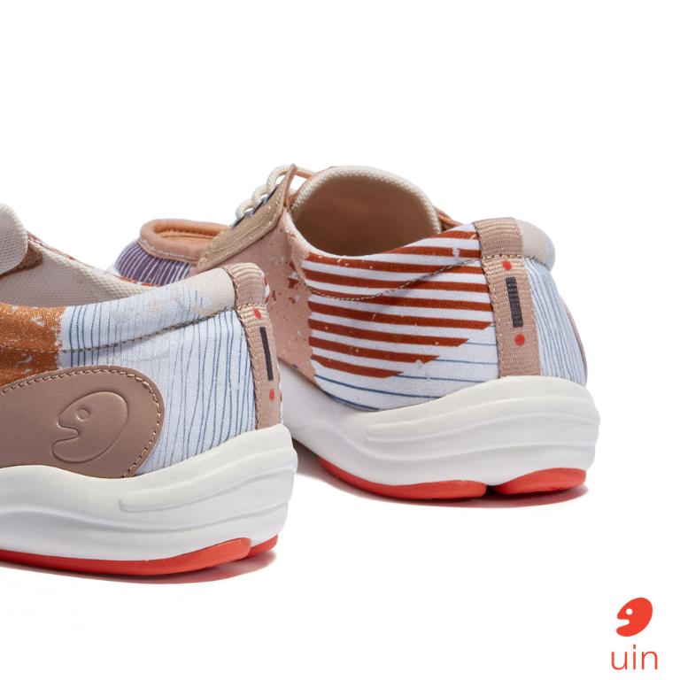 uin 西班牙原創設計 女鞋 帆布鞋 懶人鞋 樂褔鞋 甜蜜印記彩繪休閒鞋W1750821