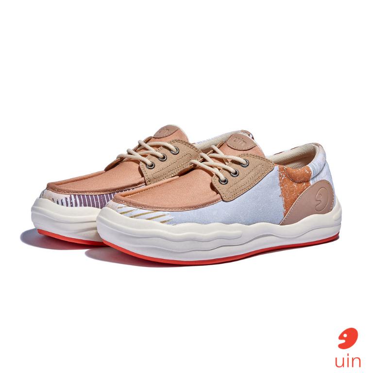 uin 西班牙原創設計 女鞋 帆布鞋 懶人鞋 樂褔鞋 甜蜜印記彩繪休閒鞋W1750821