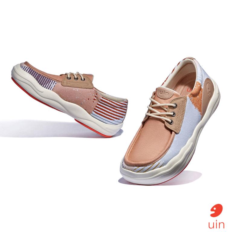uin 西班牙原創設計 女鞋 帆布鞋 懶人鞋 樂褔鞋 甜蜜印記彩繪休閒鞋W1750821