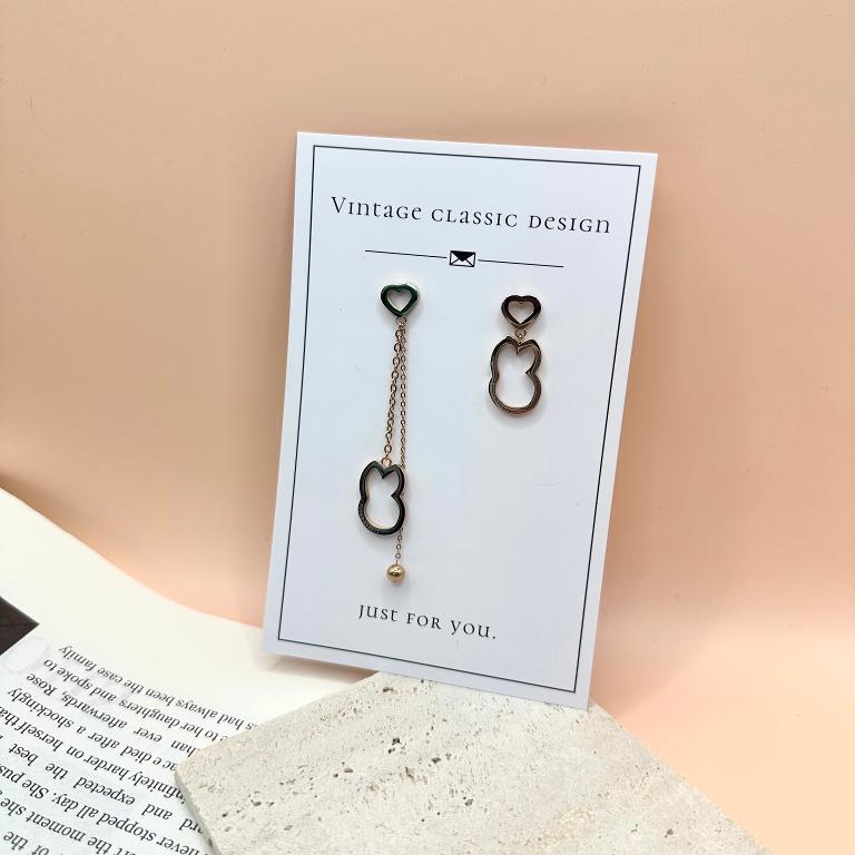 PETER RABBIT 比得兔 「戀鍊情深」耳環-玫瑰金(316L醫療鋼 玫瑰金)