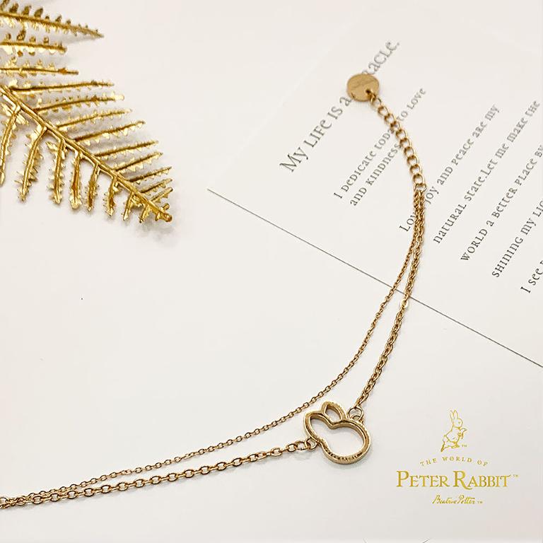 PETER RABBIT 比得兔 「戀鍊情深」雙層手鍊-玫瑰金(316L醫療鋼 玫瑰金)