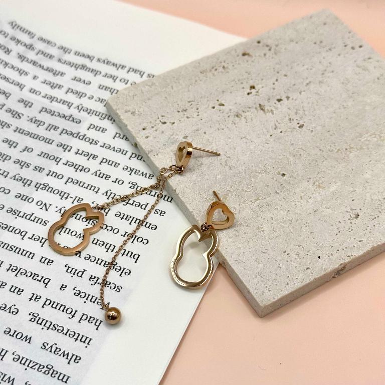 PETER RABBIT 比得兔 「戀鍊情深」耳環-玫瑰金(316L醫療鋼 玫瑰金)