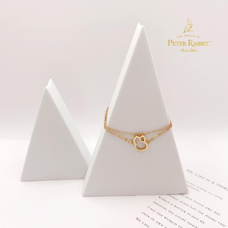 PETER RABBIT 比得兔 「戀鍊情深」雙層手鍊-玫瑰金(316L醫療鋼 玫瑰金)