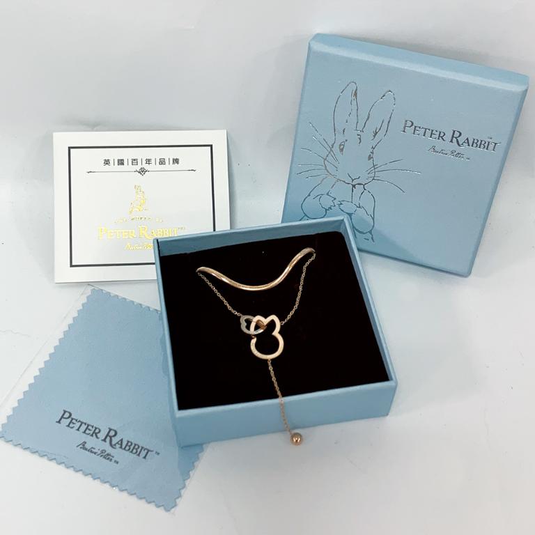 PETER RABBIT 比得兔 「戀鍊情深」雙層項鍊-玫瑰金(316L醫療鋼 玫瑰金)