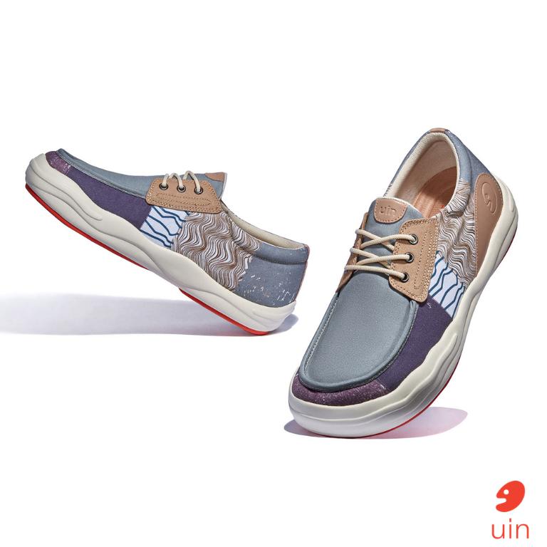 uin 西班牙原創設計 男鞋 帆布鞋 懶人鞋 樂褔鞋 雨林秘境彩繪休閒鞋M1750509