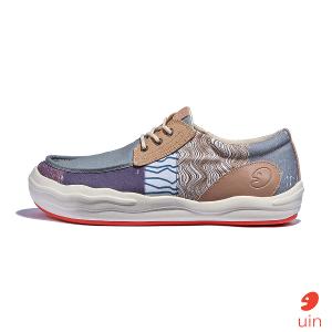 uin 西班牙原創設計 男鞋 帆布鞋 懶人鞋 樂褔鞋 雨林秘境彩繪休閒鞋M1750509