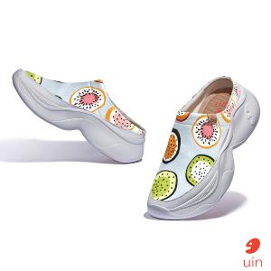 uin 西班牙原創設計 女鞋 厚底鞋 懶人鞋 半拖鞋 半包鞋 帕爾瑪6繽紛奇異果彩繪休閒鞋W1480888