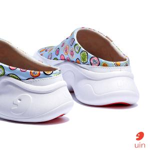 uin 西班牙原創設計 女鞋 厚底鞋 懶人鞋 半拖鞋 半包鞋 帕爾瑪6繽紛奇異果彩繪休閒鞋W1480888