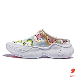 uin 西班牙原創設計 女鞋 厚底鞋 懶人鞋 半拖鞋 半包鞋 帕爾瑪6繽紛奇異果彩繪休閒鞋W1480888