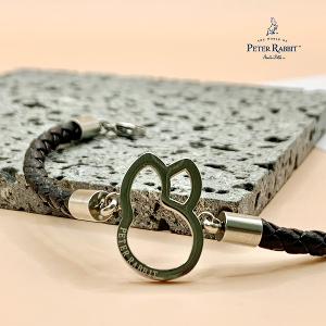 PETER RABBIT 比得兔 手鏈-編織情懷(316L醫療鋼-白鋼+PU皮繩編織)