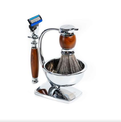 FREED 五刀式刮鬍刀天行者禮盒五件組 - 仿胡桃木