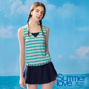 【Summer Love 夏之戀】大女長版二件式(褲連裙)S23707