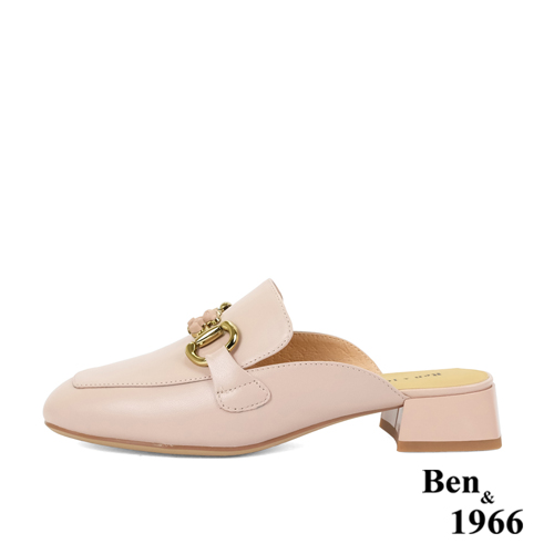 Ben&1966高級羊皮可愛小熊釦飾穆勒拖-粉紅(236262)