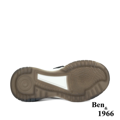 Ben&1966流行燙鑽飛織布厚底休閒鞋-黑(236211)