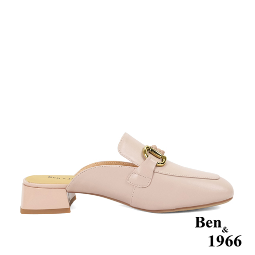 Ben&1966高級羊皮可愛小熊釦飾穆勒拖-粉紅(236262)