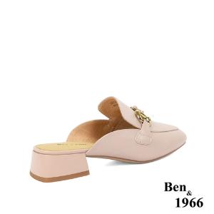 Ben&1966高級羊皮可愛小熊釦飾穆勒拖-粉紅(236262)