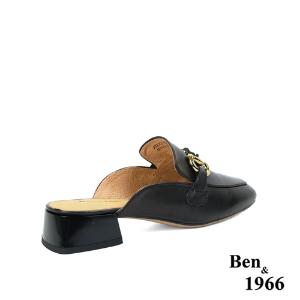 Ben&1966高級羊皮可愛小熊釦飾穆勒拖-黑(236261)
