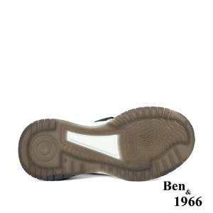 Ben&1966流行燙鑽飛織布厚底休閒鞋-黑(236211)